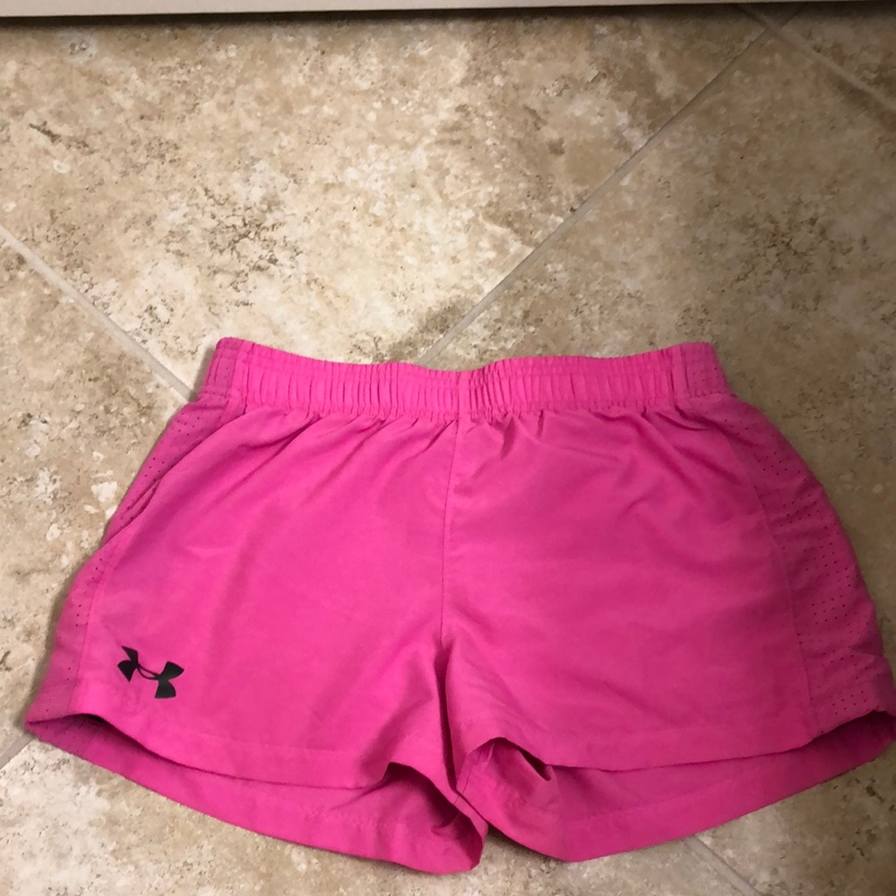 Under Armor Girls Pink Shorts